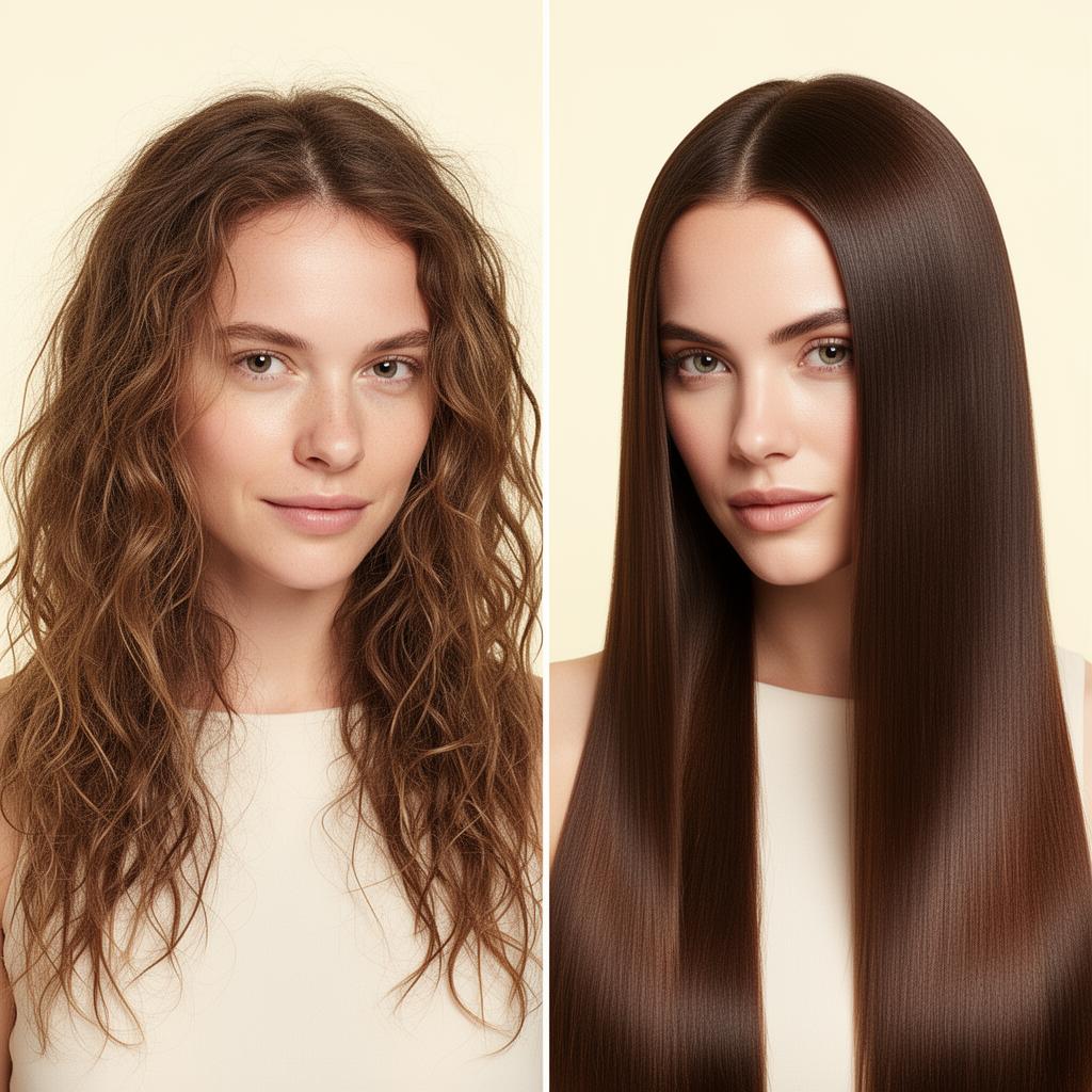 Before and after results using SilkMist